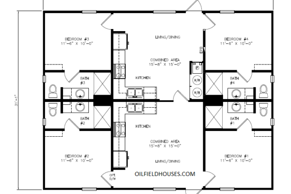 4 bedroom duplex with dual kitchenette