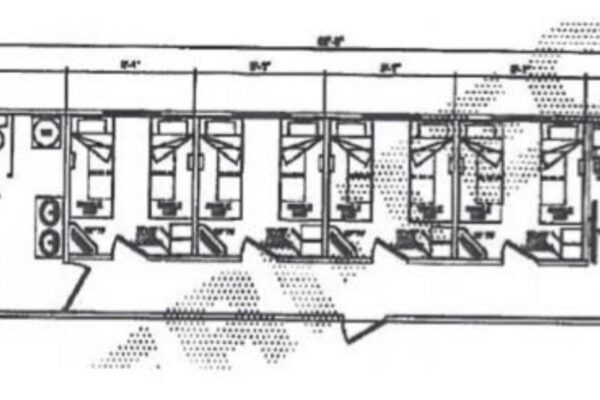 14x62 Four Bed Four Bath Common KitchenLR and one Combined Bathroom floorplan